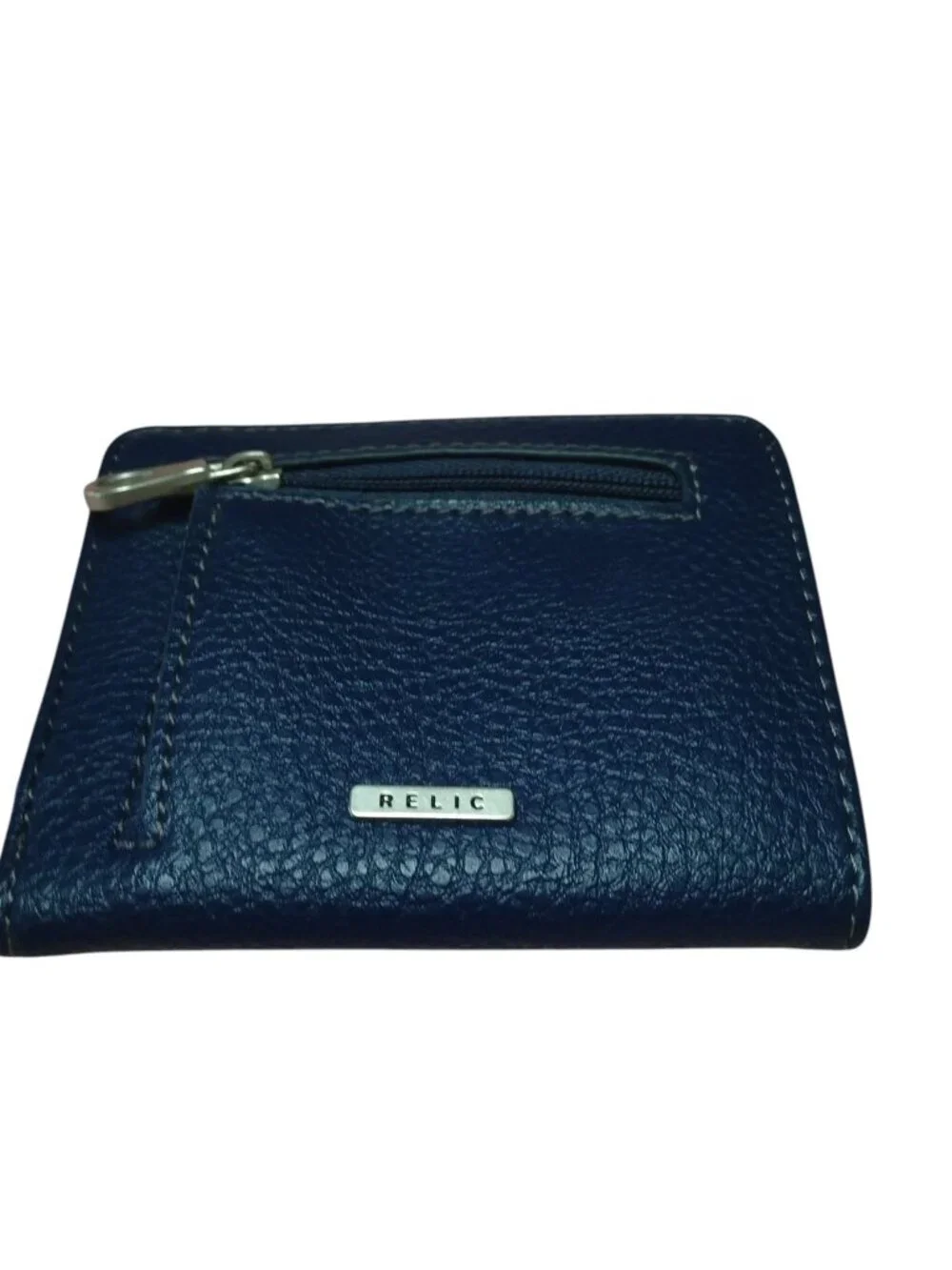 Relic Faux Leather Take Away Bifold Blue Wallet 3D Cut Out Money Travel